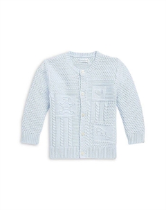 Кардиган контрастного вязания из органического хлопка для мальчиков - для малышей Ralph lauren
