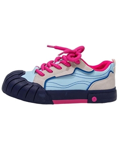 Кеды, скейтборд обувь женская низкая сине-серый Feiyue.®