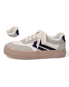 Кеды, скейтборд обувь женская низкая бежевый/серый/темно-синий Feiyue.®