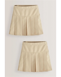 Комплект из 2 юбок плиссе Нейтральный светло-бежевый, бежевый Next