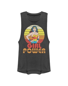 Майка с мускулистой графикой «Чудо-женщина» из комиксов DC Comics для юниоров «Girl Power» Licensed character