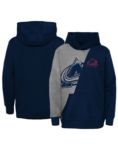 Непревзойденный пуловер с капюшоном Colorado Avalanche серого/темно-синего цвета для дошкольников Outerstuff
