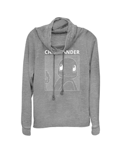 Пуловер с рисунком в виде комиксов и изображением Покемона Чармандера для юниоров, толстовка с капюшоном Licensed character