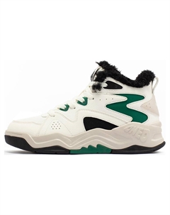 Кеды, скейтборд обувь женская высокая белый/зеленый 361