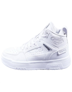 Кеды, скейтборд обувь женские высокие белый Qiaodan