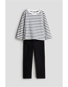 Комплект из двух предметов: рубашка и джинсы, черный H&m