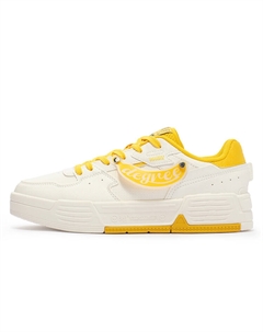 Кеды, скейтборд обувь женская низкая белый/желтый 361