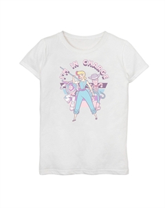 Футболка с рисунком «Я главный» для девочек 7–16 лет Disney/Pixar «История игрушек» Little Bo Peep, белый Licensed character