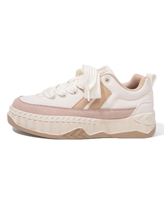 Кеды, скейтборд обувь женская низкая рис / хаки / розовый Feiyue.®