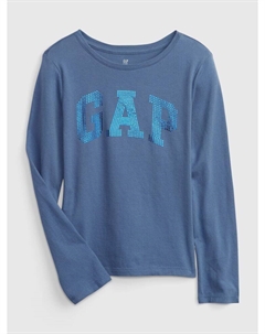Детская органическая футболка с логотипом, синий Gap
