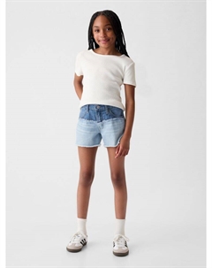 Детские джинсовые шорты в стиле пэчворк, синий Gap