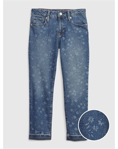 Детские джинсы girlfriend со средней посадкой, синий Gap