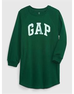 Детское платье-толстовка с логотипом, зеленый Gap