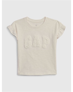 Футболка с логотипом, бежевый Gap