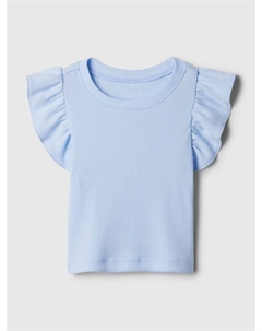 Топ с рюшами, синий Gap