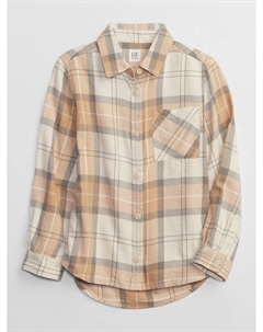 Детская фланелевая рубашка, бежевый Gap