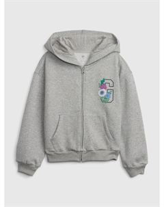 Детская толстовка с цветочным логотипом, серый Gap