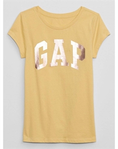 Детская футболка с металлическим логотипом, желтый Gap
