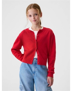 Детский укороченный кардиган из каше-мягкого материала, красный Gap