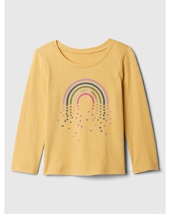 Хлопковая футболка, желтый Gap