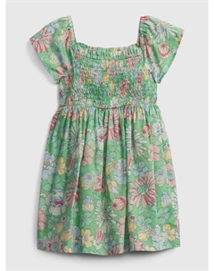 Цветочное детское платье, зеленый Gap
