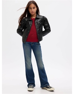 Детские расклешенные джинсы с высокой посадкой, синий Gap