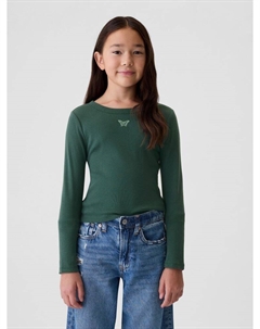 Детская хлопковая футболка, зеленый Gap