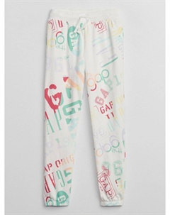 Детские спортивные штаны с логотипом, белый Gap