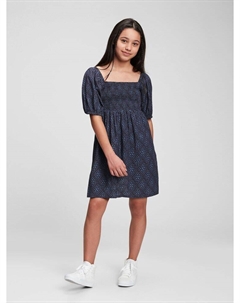 Детское платье с принтом, синий Gap