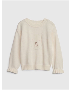 Свитер с рюшами, бежевый Gap