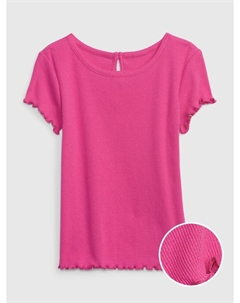 Рубчатая футболка, розовый Gap