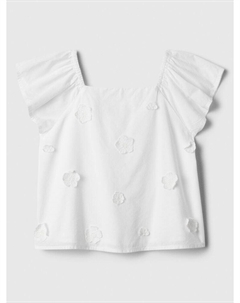 Топ с рюшами, белый Gap