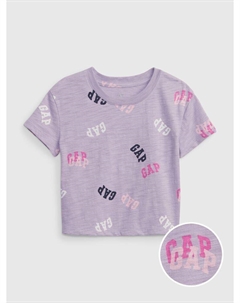 Футболка с логотипом, фиолетовый Gap