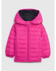 Стеганая куртка с капюшоном coldcontrol, розовый Gap