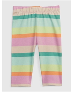 Леггинсы в полоску из органического капри, мультиколор Gap