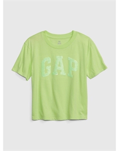 Детская органическая футболка с логотипом, зеленый Gap