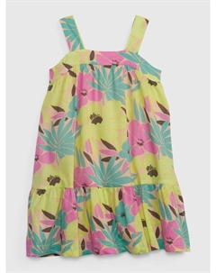 Цветочное платье на бретелях, мультиколор Gap