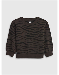 Свитер с узором, коричневый Gap