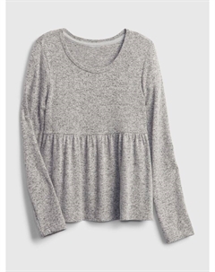 Детская футболка с баской, серый Gap