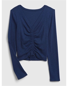 Детская блузка с рюшами, синий Gap