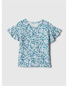 Футболка с рисунком, синий Gap