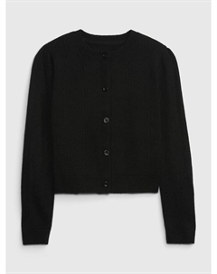 Детский кардиган с узором в виде сердечек., черный Gap