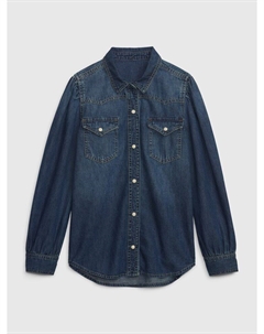 Детская джинсовая рубашка, синий Gap