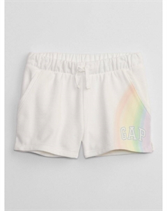 Детские шорты с логотипом, белый Gap