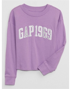 Детская футболка с металлическим логотипом, фиолетовый Gap