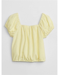 Детский топ с короткими рукавами, желтый Gap