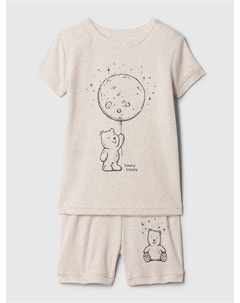 Пижама с узором, бежевый Gap