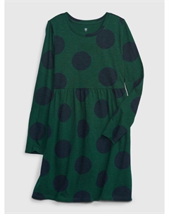 Детское платье в горошек, зеленый Gap