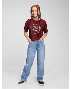 Свободные джинсы 90-х со средней посадкой для подростков, синий Gap