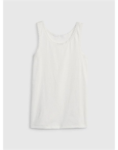 Детский топ с кружевом, белый Gap